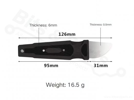 Disassembly tool prying tool single-sided 124mm